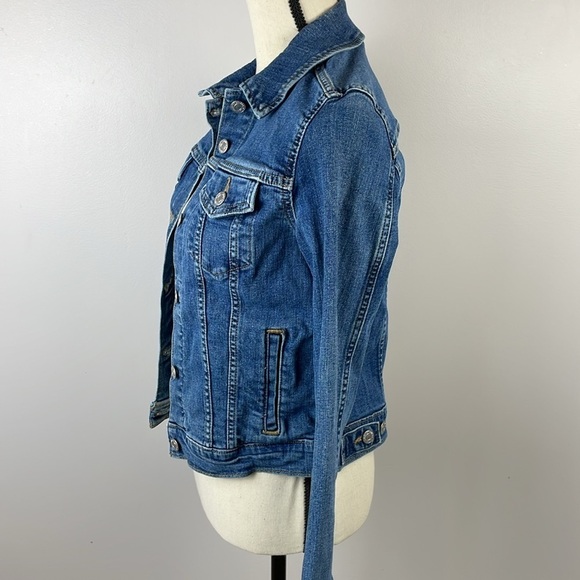 Levi Womens Denim Jean Jacket SZ Small Button Down Stretch - Picture 5 of 12